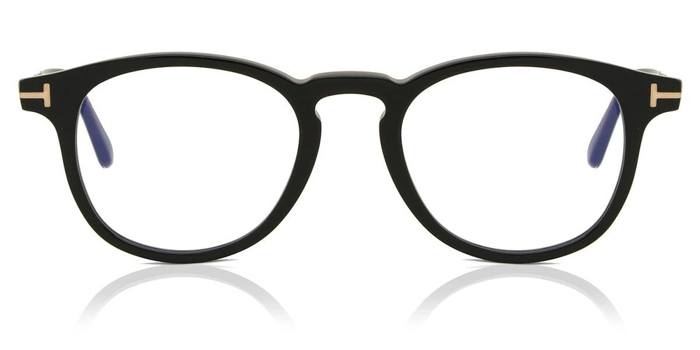 Tom Ford FT5891-B 005 Black Round Blue Light Glasses - Picture 7 of 8
